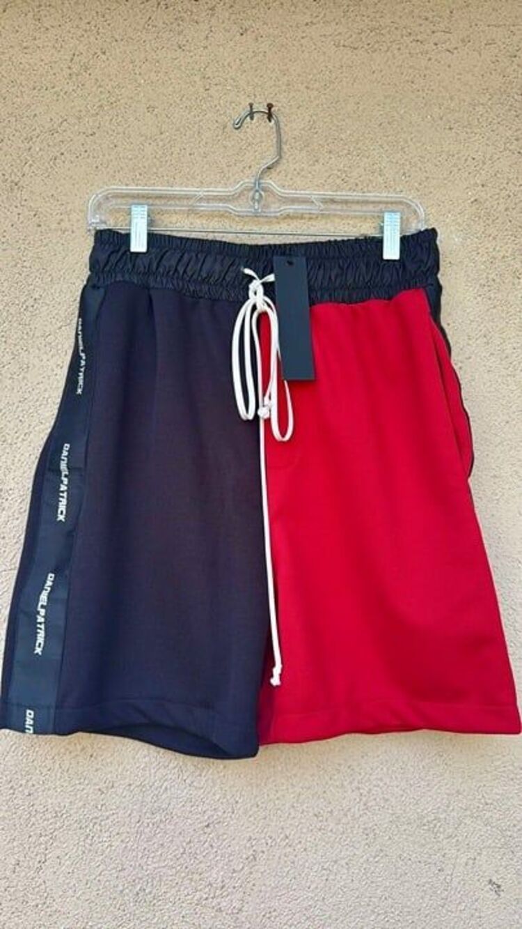 Daniel Patrick Mens Shorts Small Black Red New Designer